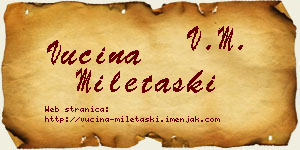 Vucina Miletaški vizit kartica